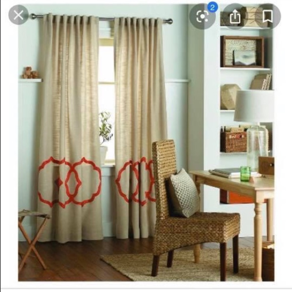 4 Threshold Curtain Panels. Like new!